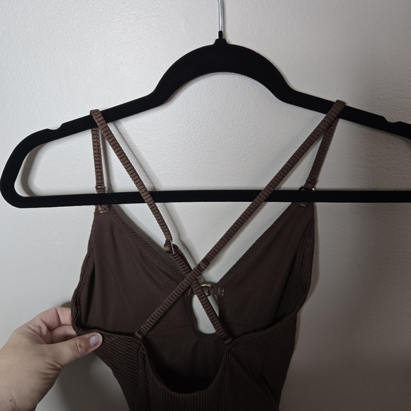 Aerie Brown One Piece Swim Cheeky XS - Picture 5 of 8